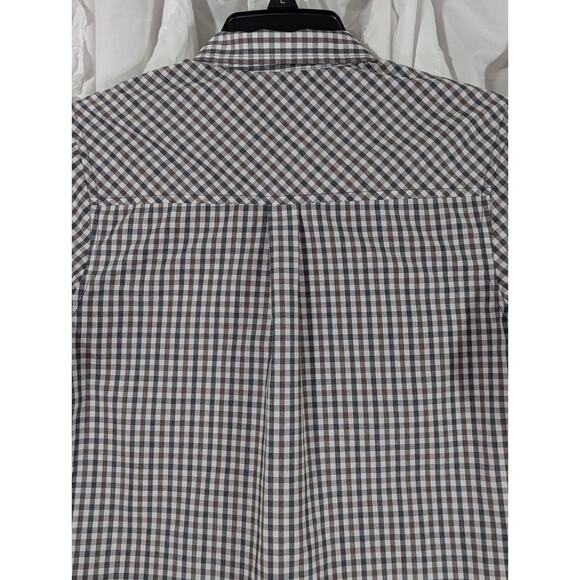 Chef Works Urban Collection Brown/White/Gray Gingham Long Sleeve Womens Size XS - Picture 9 of 10